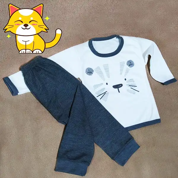 ست تی شرت و شلوار نوزادی مدل Kitten