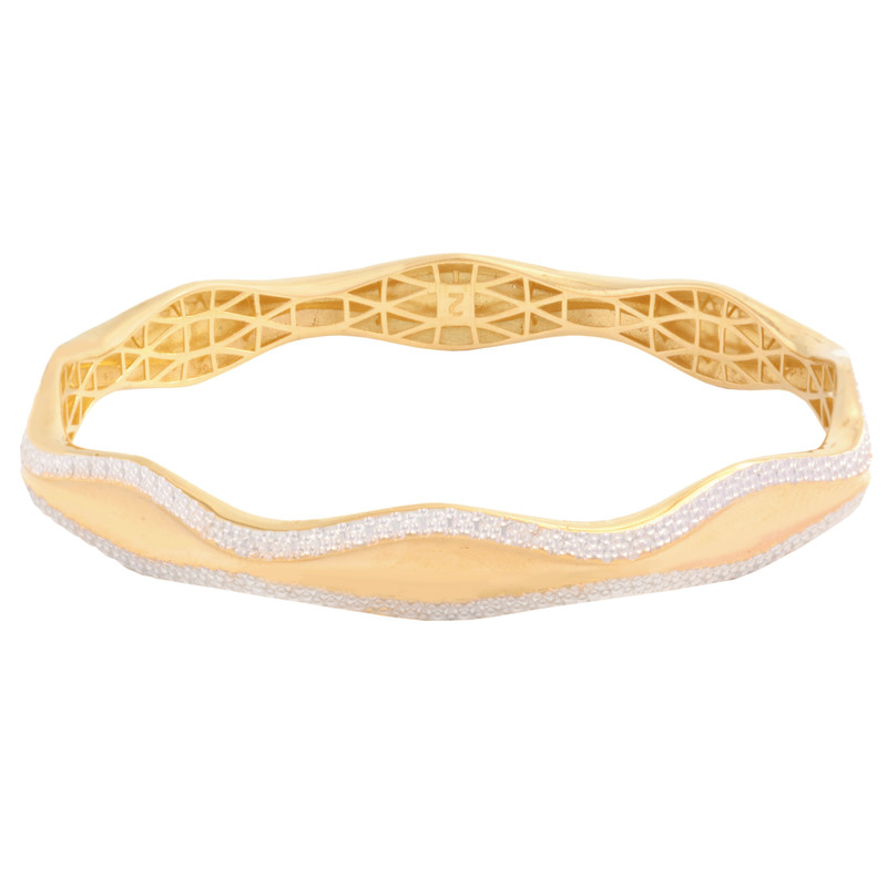 النگو طلا 18 عیار زنانه طلای مستجابی مدل دیبا تراش کد Y548 سایز 2