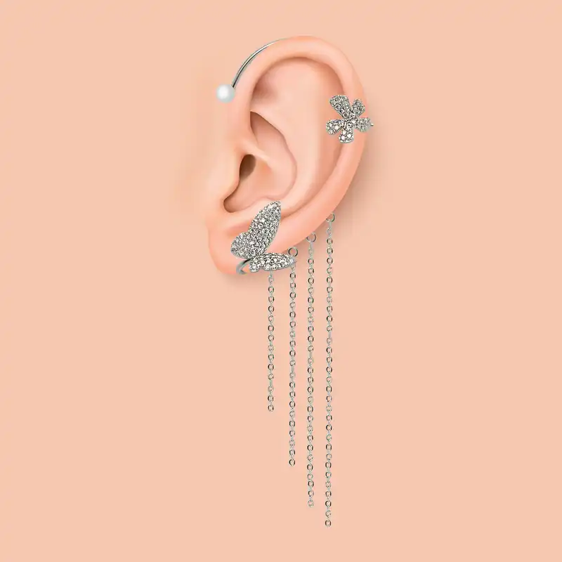 گوشواره زنانه پایتخت مدل PS1072 ایرکراس