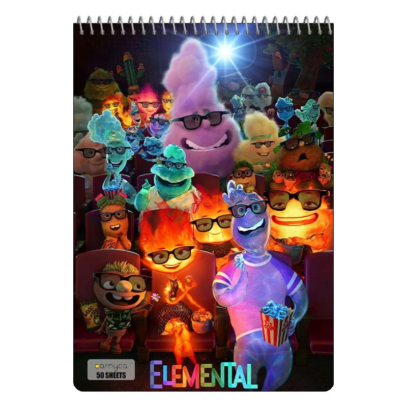 دفتر نقاشی 50 برگ سیمی کارنیکا طرح المنتال Elemental کد 82291