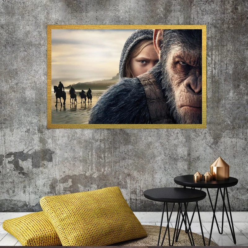 تابلو بکلیت طرح فیلم سیاره میمون ها مدل قاب شاسی T-S8405