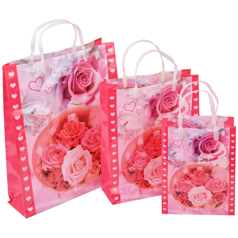 ساک هدیه مدل قلب مجموعه 3 عددی کد DOP-XY-017