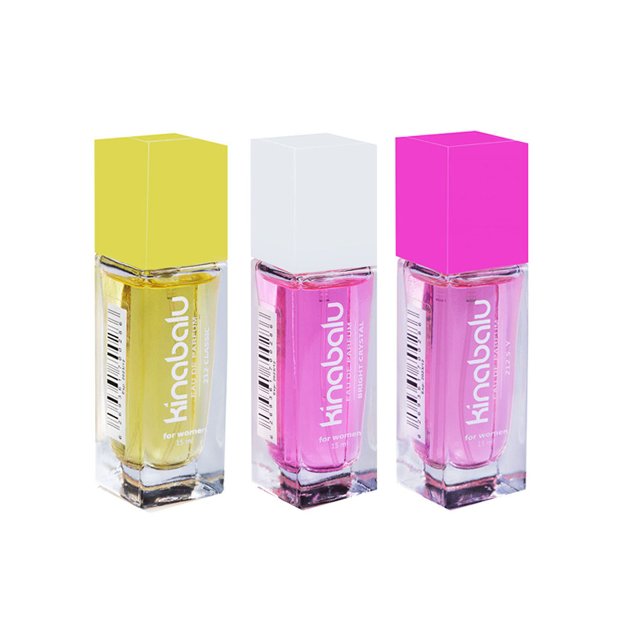 عطر جیبی زنانه کینابالو مدل wm01 حجم 15 میلی لیتر مجموعه ۳ عددی