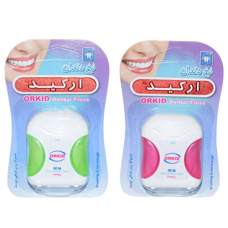 نخ دندان ارکید مدل فانتزی کد D06 بسته 2 عددی