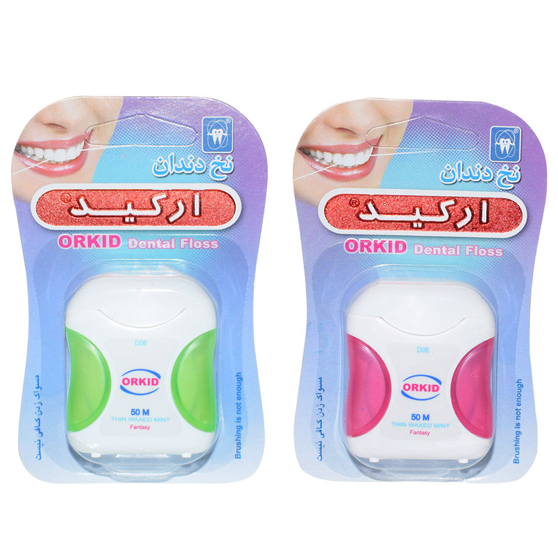 نخ دندان ارکید مدل فانتزی کد D06 بسته 2 عددی