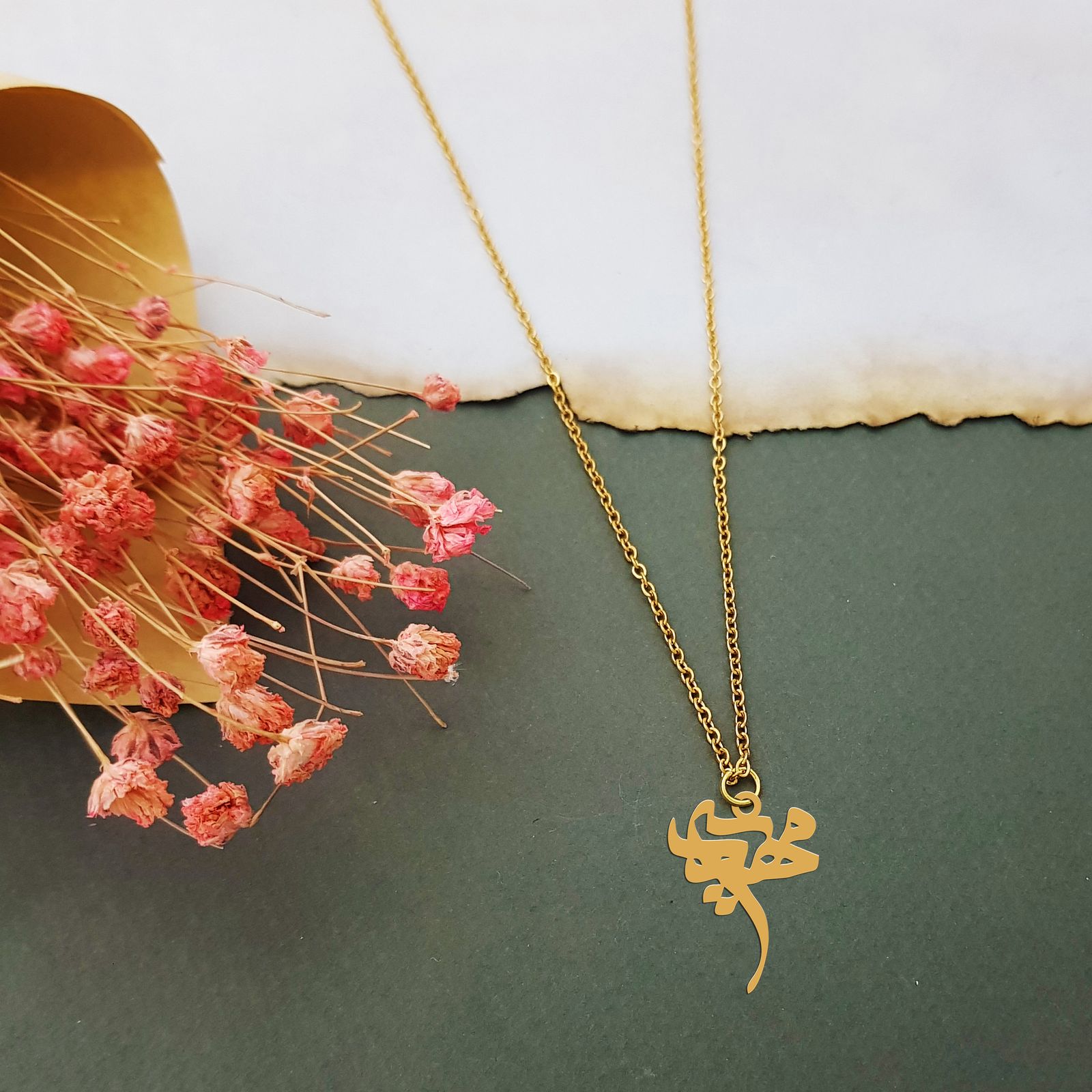 گردنبند نقره زنانه ترمه ۱ مدل مهدیه کد ma 682 - - 2