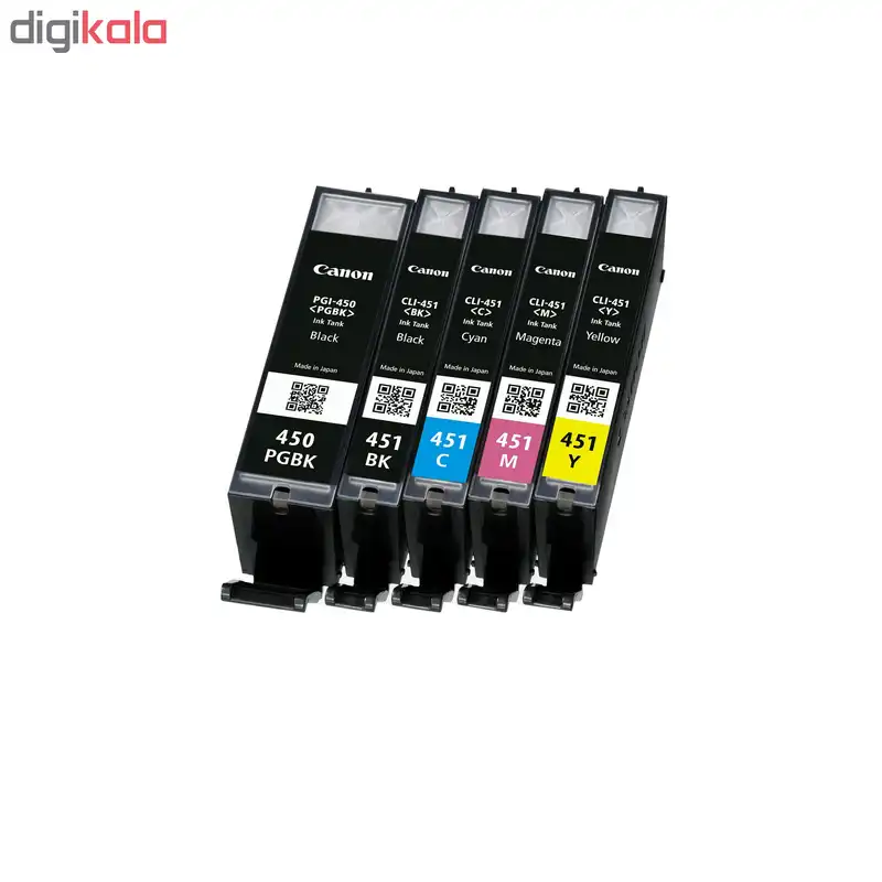 پک کامل کارتریج کانن مدل 451-450 بسته 5 عددی