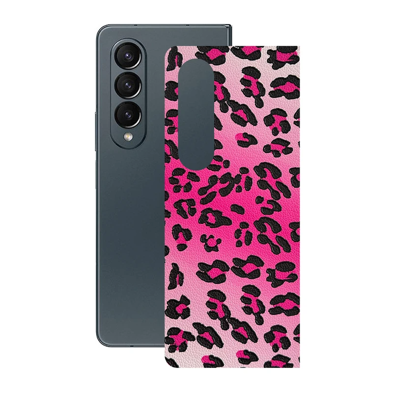 برچسب پوششی ریمکس مدل Leth طرح پلنگی مناسب برای گوشی موبایل سامسونگ Galaxy Z Fold4