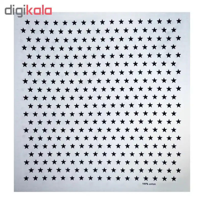 دستمال سر و گردن باندانا طرح ستاره سفید