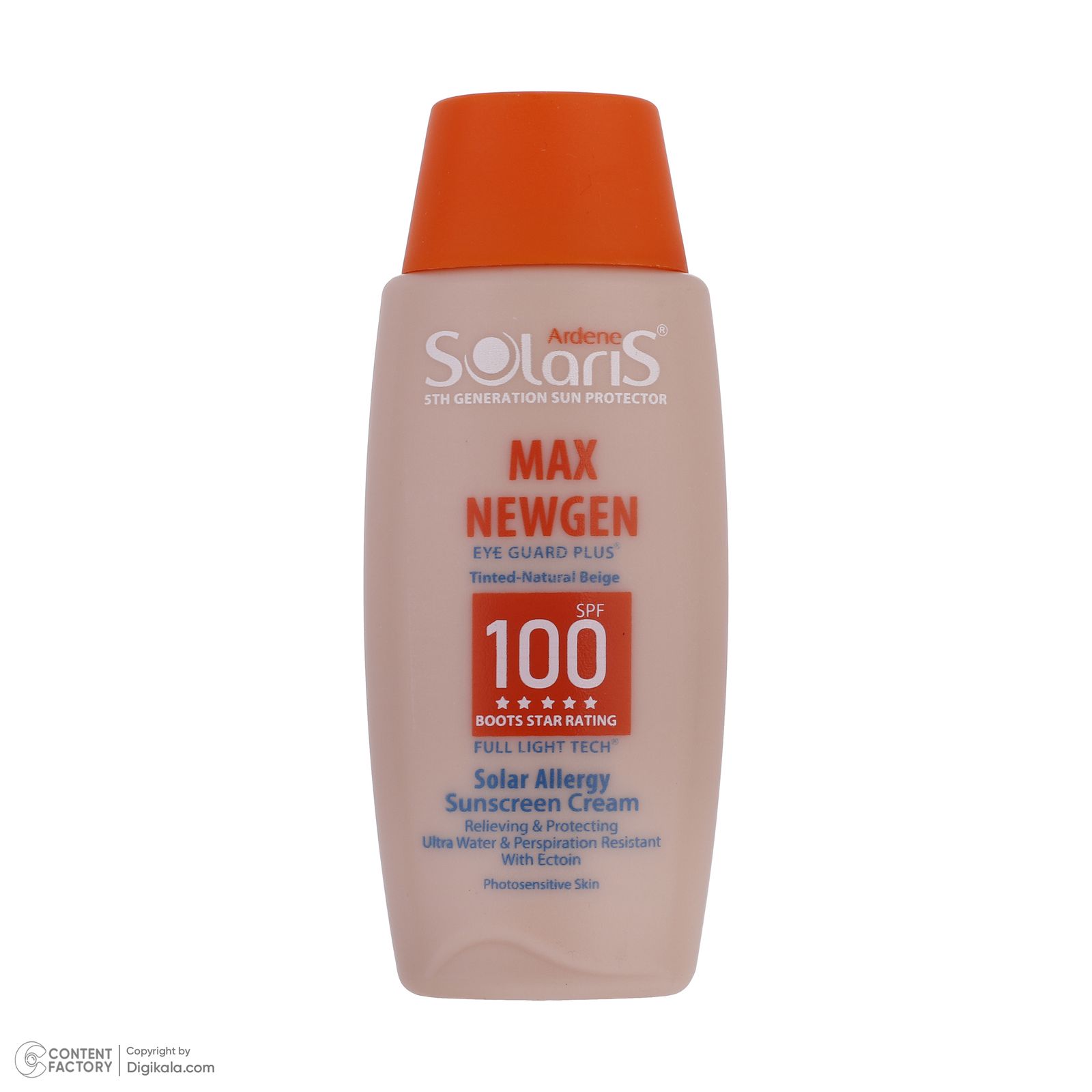 کرم ضدآفتاب رنگی آردن سولاریس SPF100 مدل Max Newgen، مناسب پوست‌های حساس، حجم 100 میلی‌لیتر -  - 9