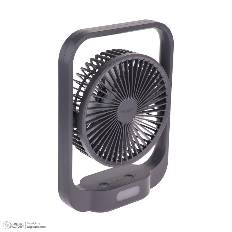 پنکه‌ شارژی ویداسی مدل WD-280 ظرفیت 2400 میلی آمپر ساعت