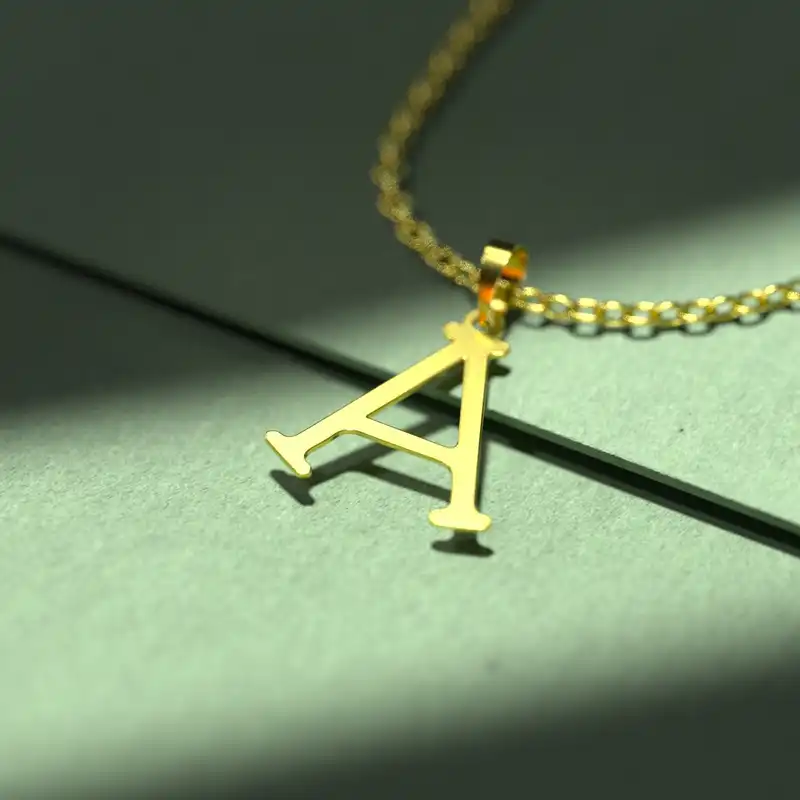 گردنبند طلا 18 عیار زنانه مدوپد مدل حرف A کد H3-1-1365