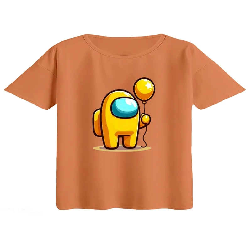 کراپ تی‌شرت آستین کوتاه زنانه مدل امانگ آس