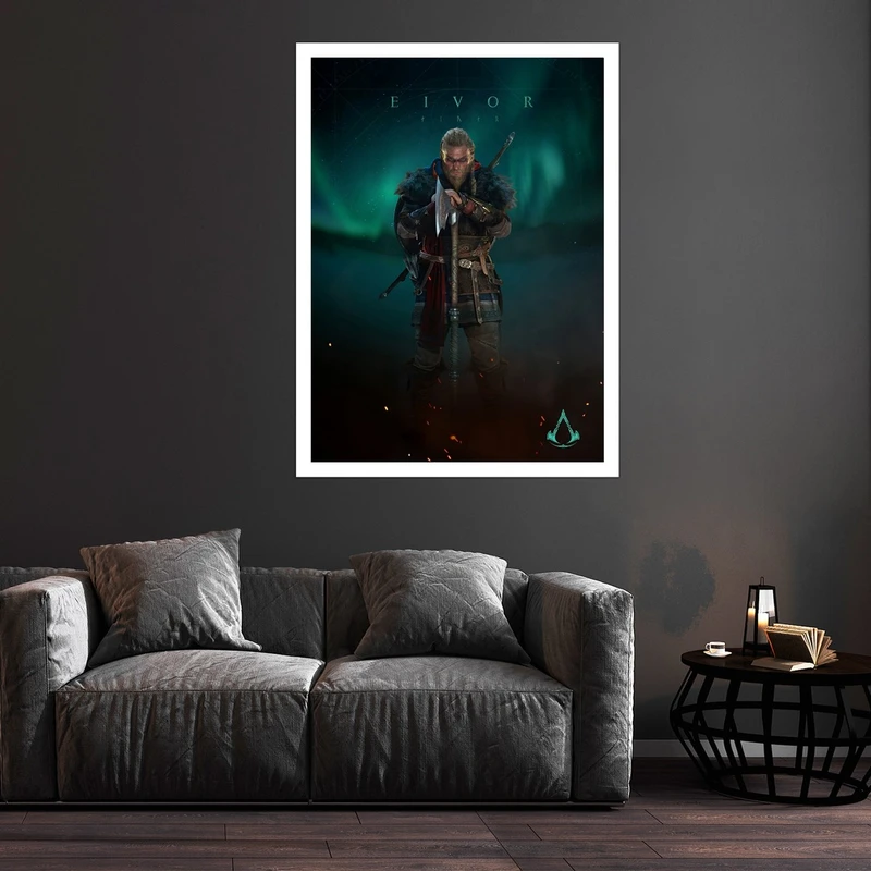 تابلو بکلیت طرح بازی Assassin Creed مدل قاب شاسی W-S8776