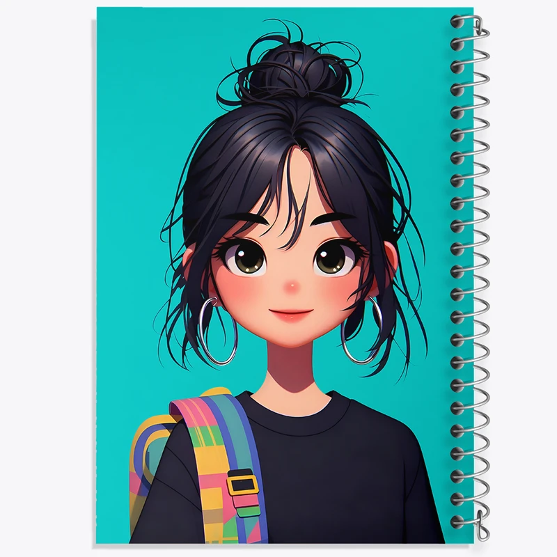 دفتر مشق 100 برگ خندالو طرح دخترانه کد F7063