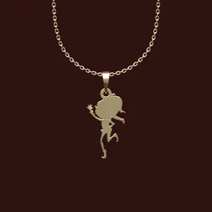 گردنبند طلا 18 عیار زنانه مدوپد مدل آدمک کد X2-1-1017