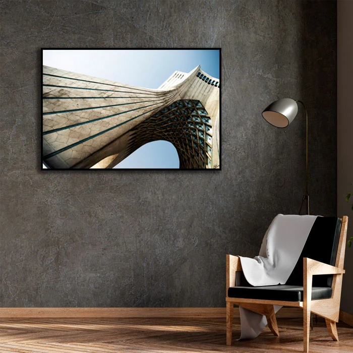 تابلو بکلیت طرح برج آزادی مدل B-D2386 فریم مشکی