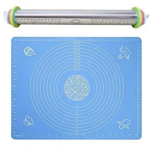 ابزار تزیین کیک مدل صفحه کار و وردنه کد M4050 مجموعه 2 عددی