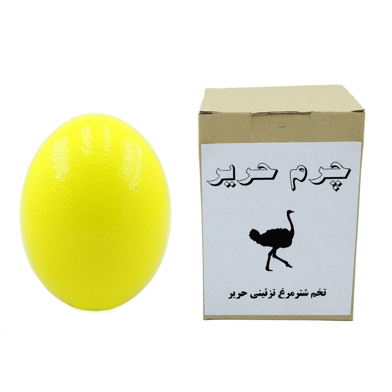 تخم شترمرغ تزیینی چرم حریر مدل Z1