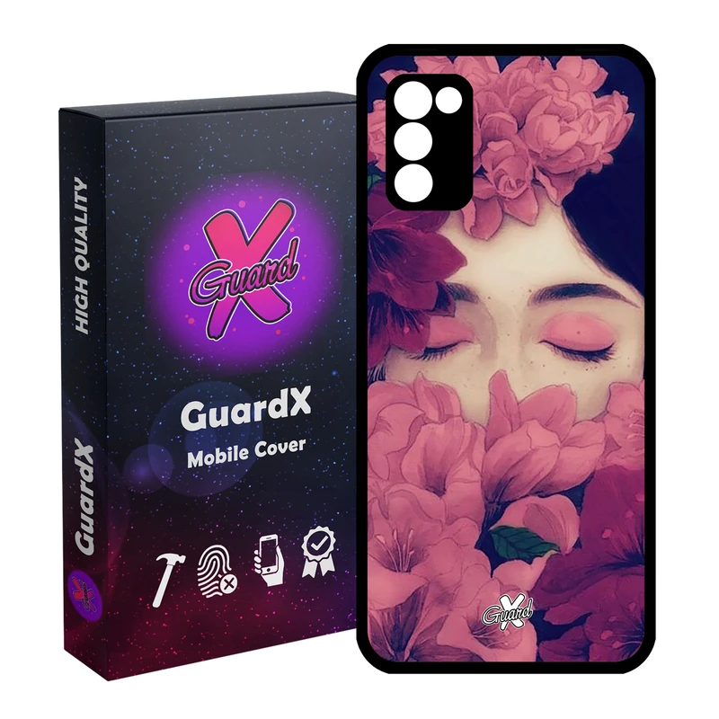 کاور گارد ایکس طرح Girl مدل Glass10027 مناسب برای گوشی موبایل سامسونگ Galaxy A02s / M02s