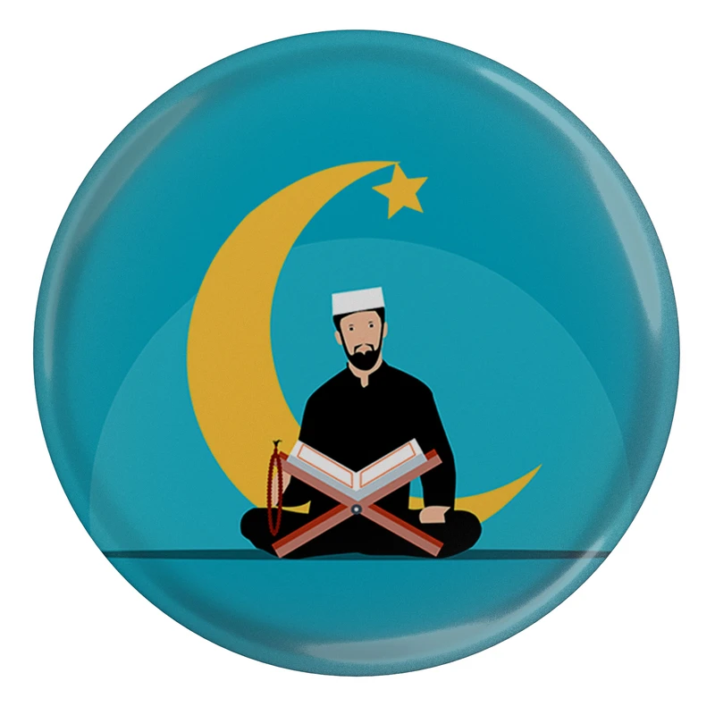 مگنت مدل S12774 طرح هلال ماه رمضان کریم و قرآن