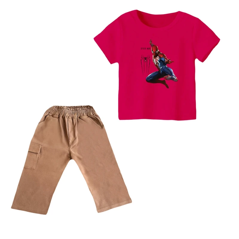 ست تی شرت و شلوارک پسرانه مدل مرد عنکبوتی کد ۲۵