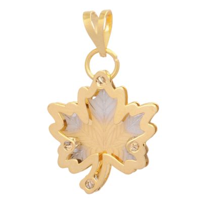 آویز گردنبند طلا 18 عیار زنانه طلای مستجابی طرح برگ کد 5638