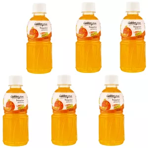 نوشیدنی پرتقال حاوی تکه های نارگیل گلدن مکس - 300 میلی لیتر بسته 6 عددی