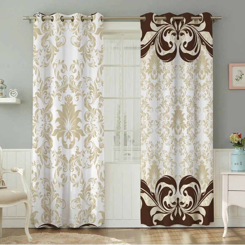 پرده نیروانا طرح  سنتی مدل هازان کد 4042 سایز 140×280 سانتی متر