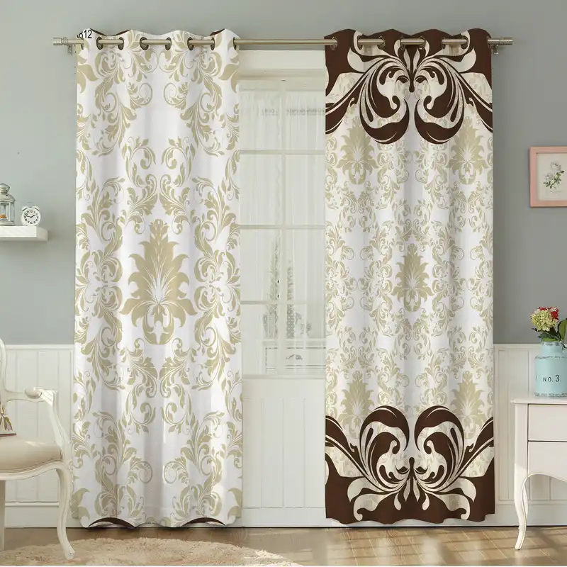 پرده نیروانا طرح سنتی مدل هازان کد 4042 سایز 140×280 سانتی متر