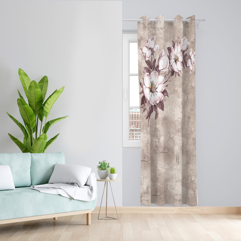 پرده مدل گل مخمل پانچی کد 1092 سایز 140x200 سانتی متر