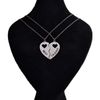 گردنبند دخترانه مدل ست دوستی قلب مکمل best friends بسته 2 عددی
