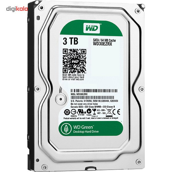هارددیسک اینترنال وسترن دیجیتال سری سبز مدل WD30EZRX ظرفیت 3 ترابایت 2