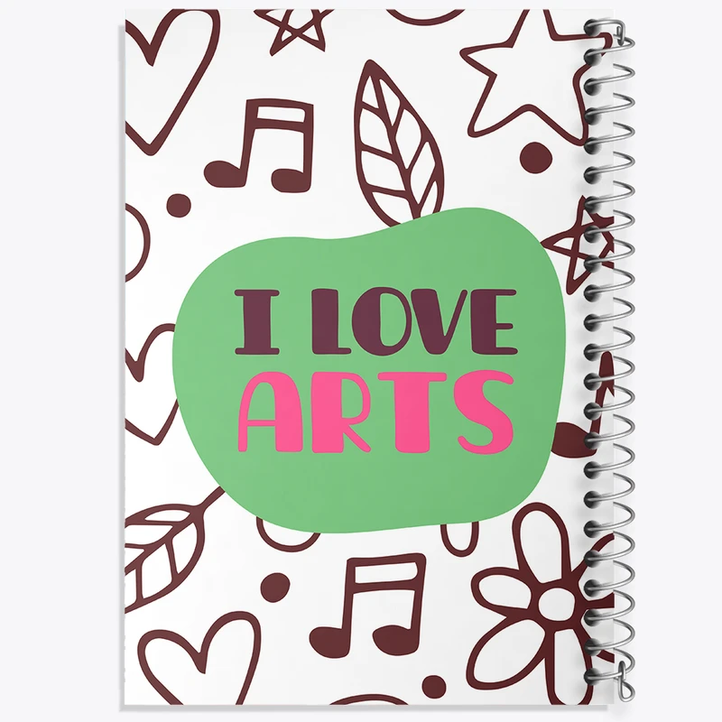 دفتر مشق 100 برگ خندالو طرح I Love Arts کد N291