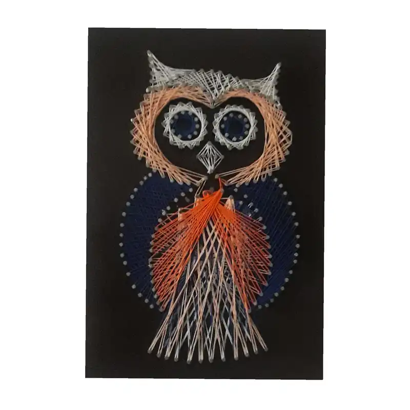 تابلو میخ و نخ طرح جغد