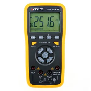 مولتی متر دیجیتال اتورنج کلید فشاری AC،DC کارخانه Victor مدل VC70C