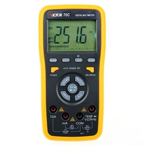 مولتی متر دیجیتال اتورنج کلید فشاری AC،DC کارخانه Victor مدل VC70C