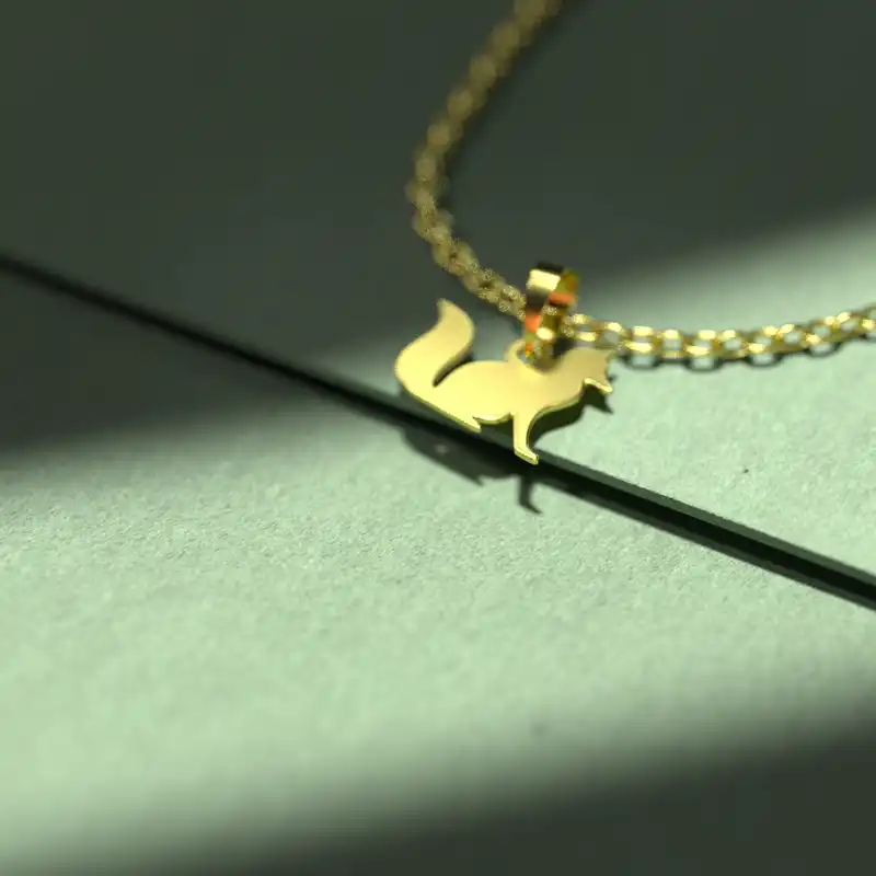 گردنبند طلا 18 عیار زنانه مدوپد مدل روباه کد B3-1-1120