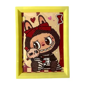 بازی آموزشی مدل ساخت تابلو نقاشی الماسی قاب دار طرح لبوبو