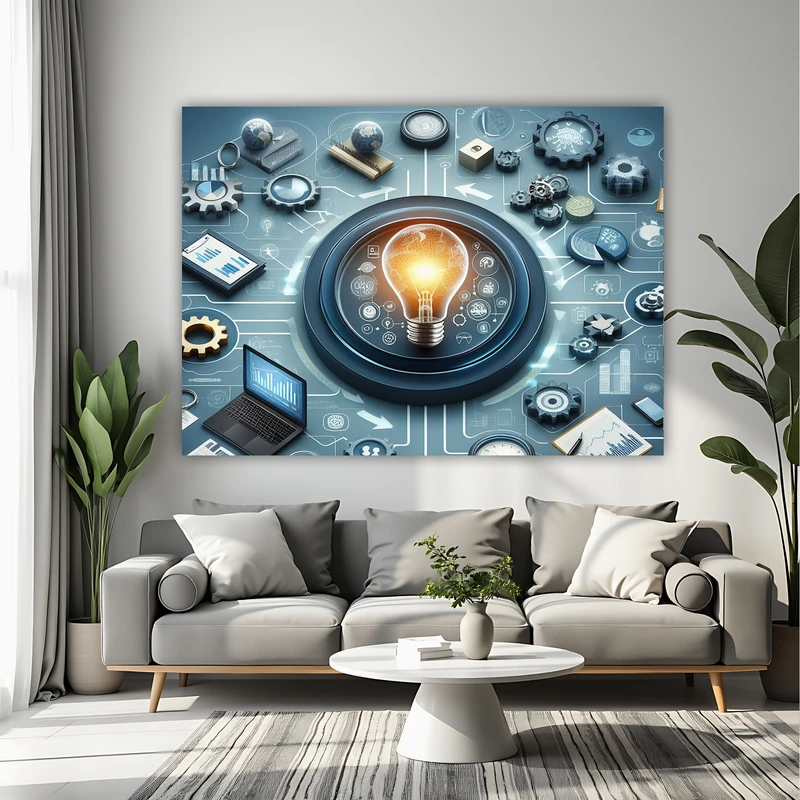 تابلو بوم مدل ابزار چراغ علم و دانش کد BK2164