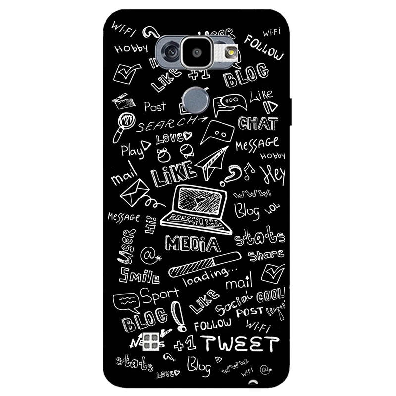 کاور مگافون طرح رسانه های اجتماعی مدل 1898 مناسب برای گوشی موبایل ال جی K4