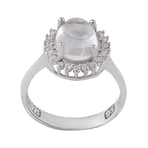 انگشتر نقره زنانه بازرگانی میلادی مدل نجف آبکاری رادیوم کد AWR_1277