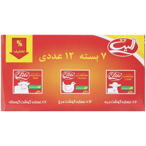 عصاره گوشت مرغ بره و گوساله الیت مقدار 10 گرم بسته 84 عددی