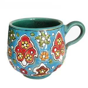 لیوان سفالی میناکاری مدل Blue-A