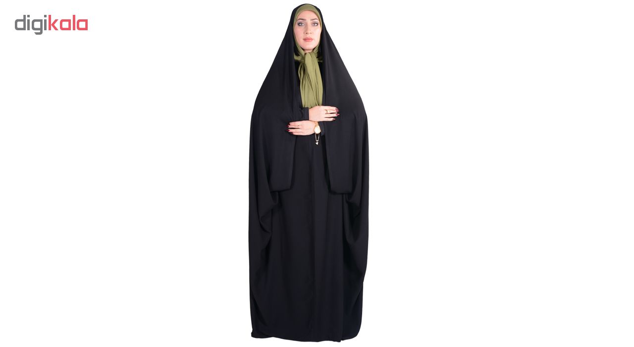 چادر کمری حسنا کرپ کریستال شهر حجاب مدل 8045