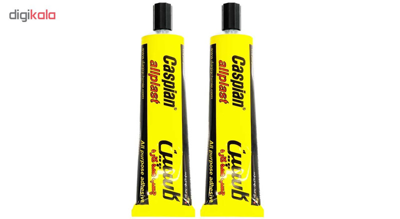 چسب همه کاره کاسپین مدل allplast حجم 100 میلی‌ لیتر بسته 2 عددی