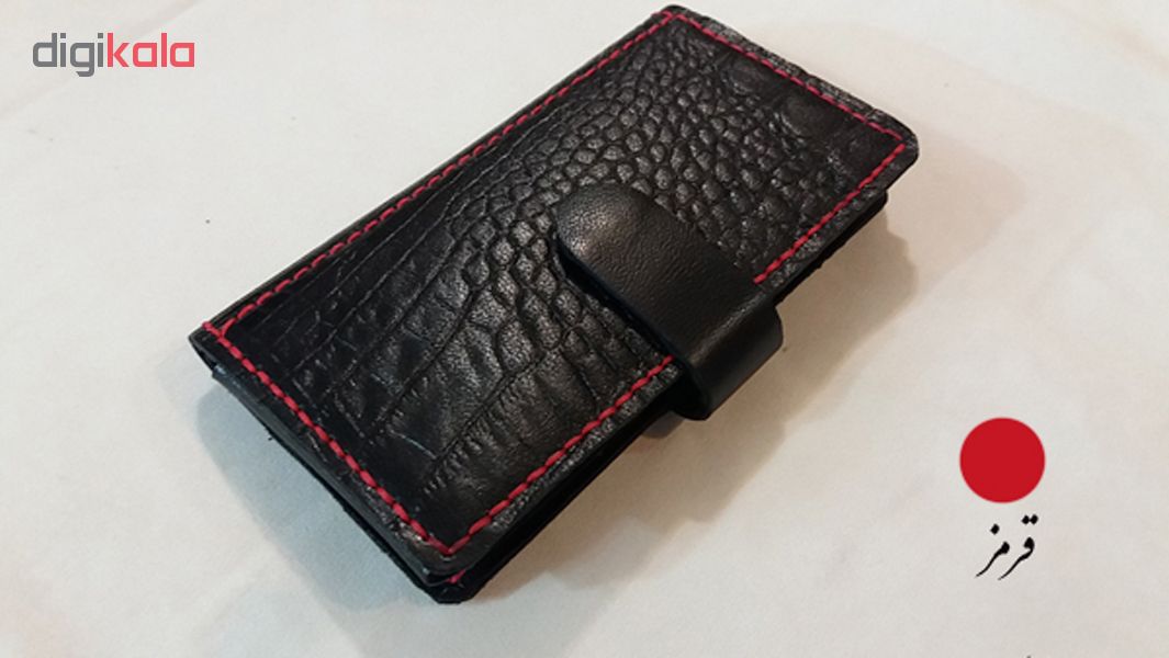 کیف پول و موبایل  چرم طبیعی دستدوز  مژی مدل MOB1