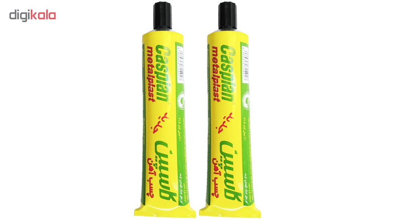 چسب آهن کاسپین مدل Metal plast New حجم 100 میلی لیتر بسته 2 عددی