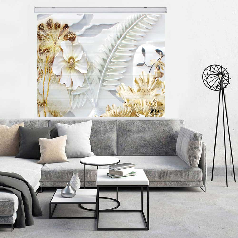 پرده زبرا زیو کد 3D1402 سایز 150x150 سانتی متر