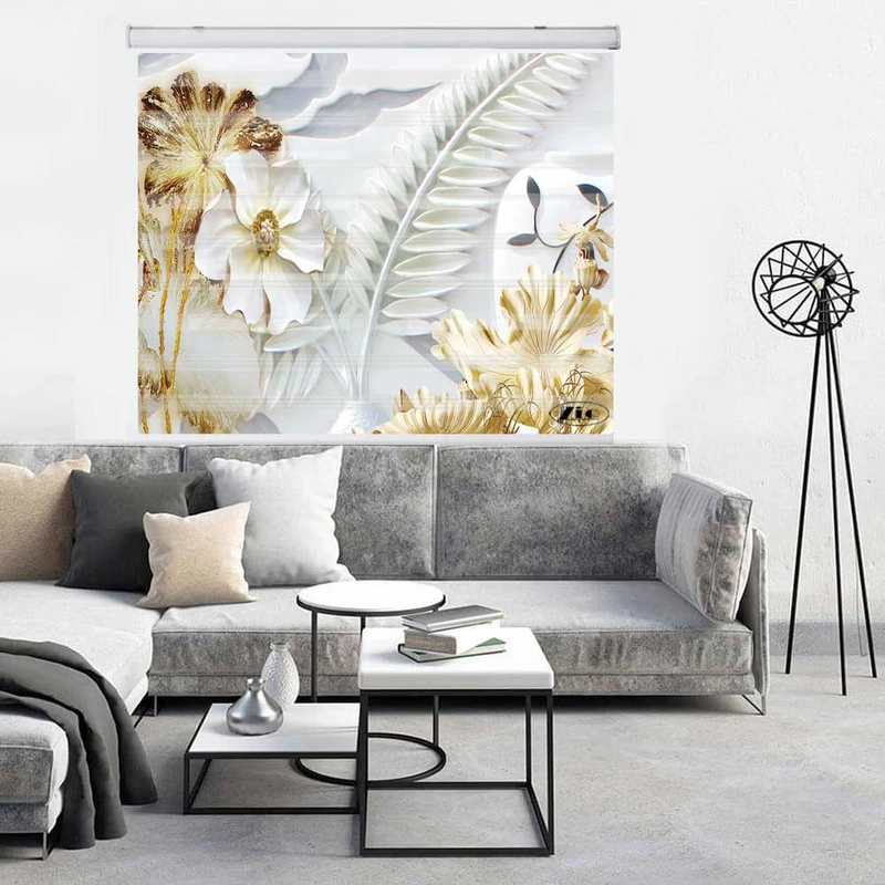 پرده زبرا زیو کد 3D1402 سایز 150x150 سانتی متر